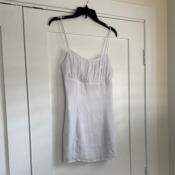 Superdown White Pleated Spaghetti Strap Top - Picture 1 of 3